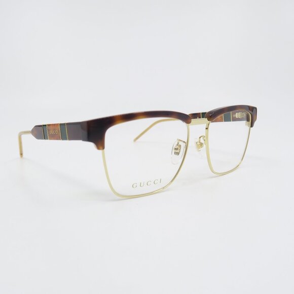 Gucci GG0605O 005 52mm Havana/Havana/Gold, New Unisex Square Eyeglasses Frames. - Picture 1 of 10